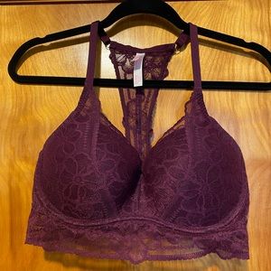 Maroon Lace Bralette